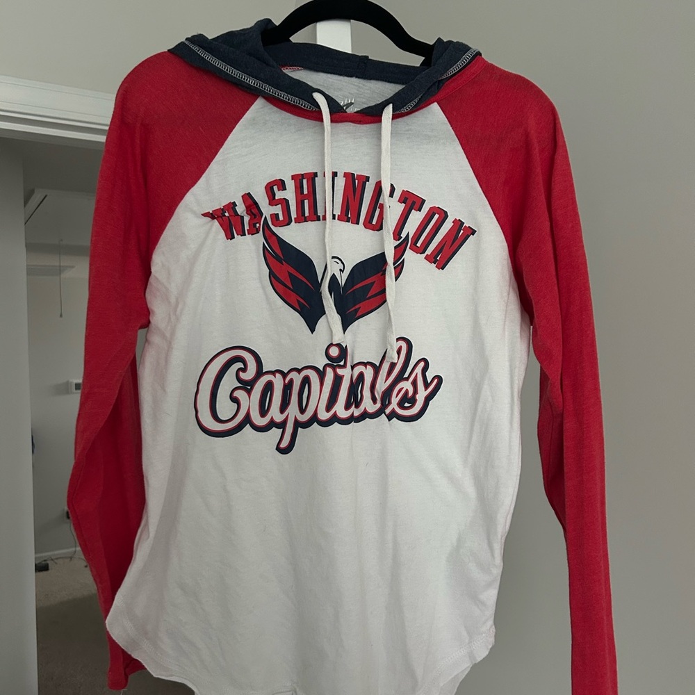 Washington Capitals Red and White Hoodie